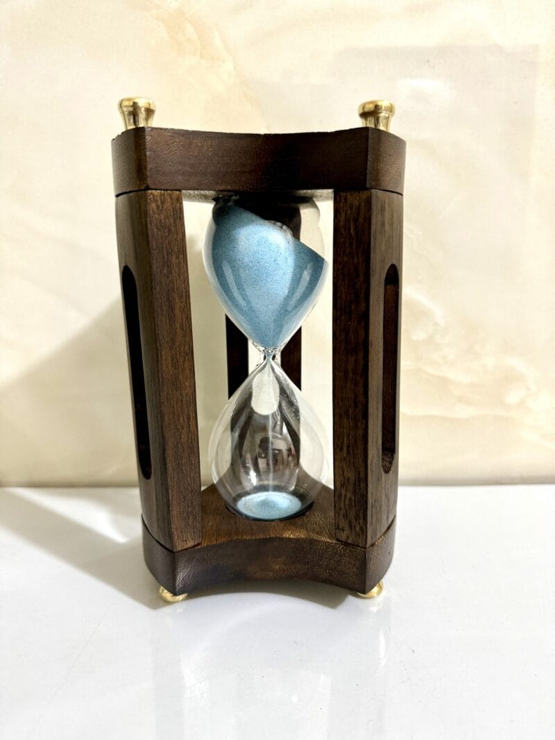 Handmade Wooden Hourglass With 30 Minutes Duration Gift For Couples