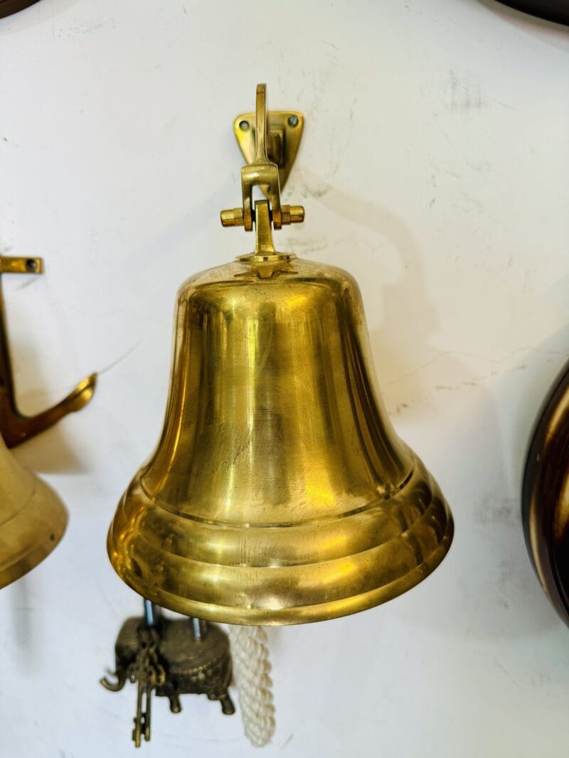 10" Diameter Solid Heavy Brass Wall Bell For School & Church