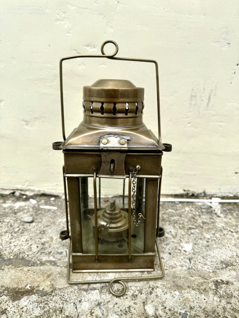 Handmade Mid Century Iron Kerosene Ship Lantern For Rustic Decor